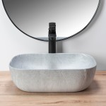 Накладной умывальник Rea Livia Grey 